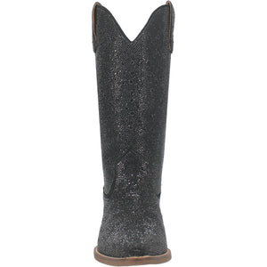 Dingo Women's Silver Dollar Black Leather Narrow Toe Boot 01-DI570-BK