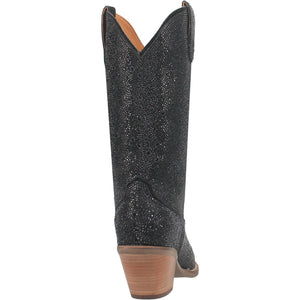 Dingo Women's Silver Dollar Black Leather Narrow Toe Boot 01-DI570-BK