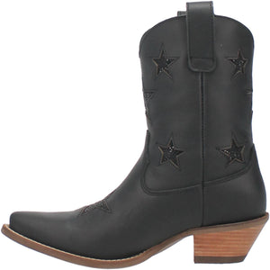 Dingo Women's Star Struck Black Leather Narrow Toe Boot 01-DI582-BK