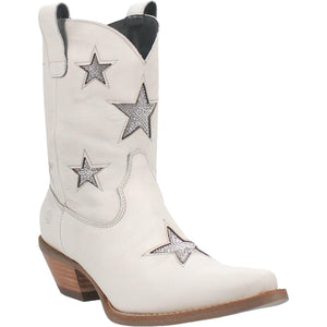 Dingo Women's Star Struck White Leather Narrow Toe Boot 01-DI582-WH