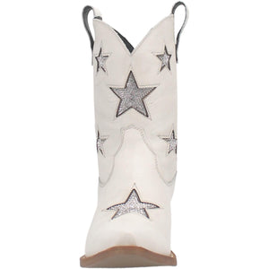 Dingo Women's Star Struck White Leather Narrow Toe Boot 01-DI582-WH