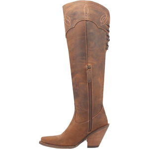 Dingo Women's Sky High Brown Leather Narrow Toe Boot 01-DI604-BN