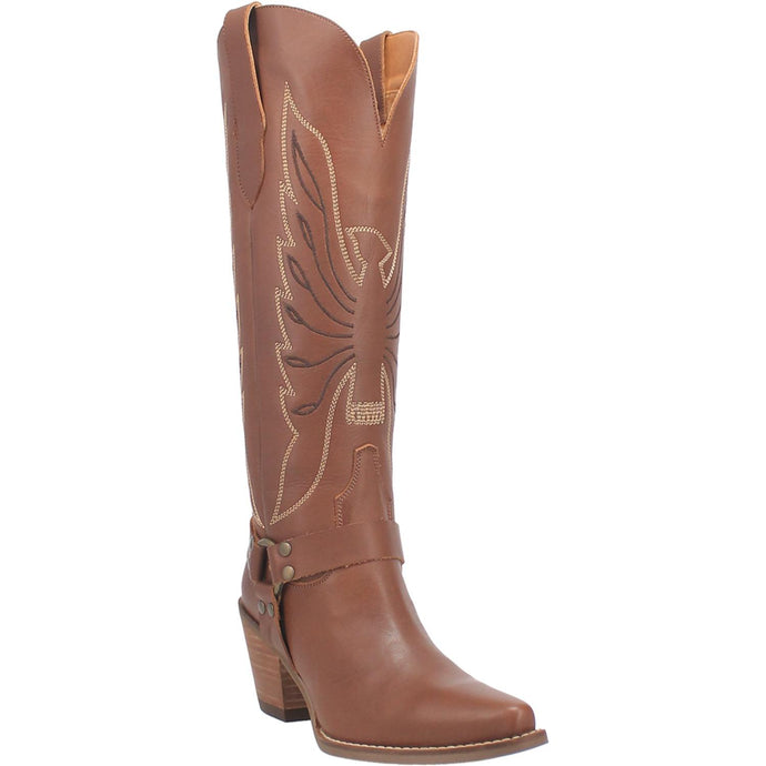 Dingo Women's Heavens To Betsy Brown Leather Snip Toe Boot 01-DI926-BN