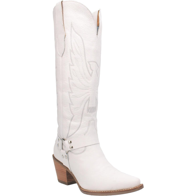 Dingo Women's Heavens To Betsy White Leather Snip Toe Boot 01-DI926-WH