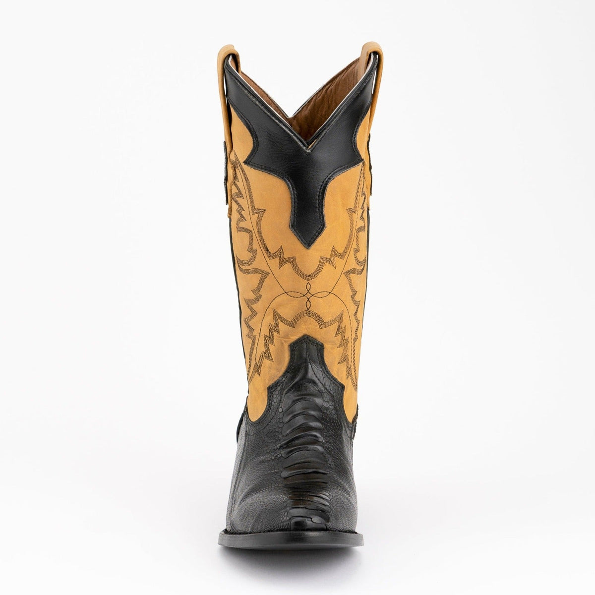 Ferrini Men's Nash Ostrich Leg Boots Handcrafted - Black  1149304