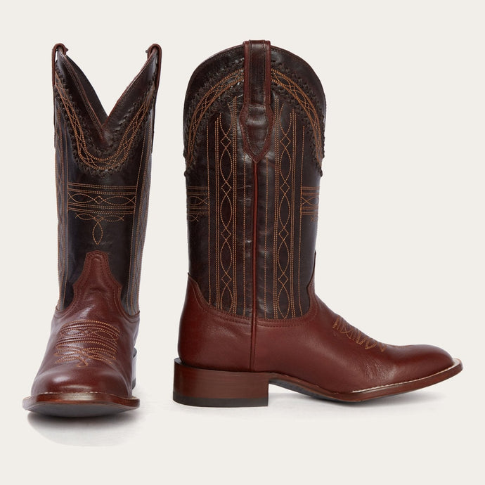 Stetson Men's Brown Denver Hand Stitched Square Toe Cowboy Boots 12-020-1850-0107 BR