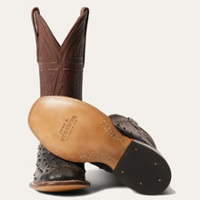 Load image into Gallery viewer, Stetson Black Men's Dillon Ostrich Square Toe 0210