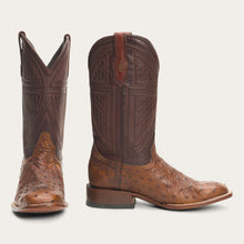 Load image into Gallery viewer, Stetson Men&#39;s Jackson Brown Ostrich Square Toe Boots 12-020-1852-0212 BR