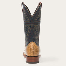 Load image into Gallery viewer, Stetson Men's Tan Flaxville Honey Alligator Square Toe Boots 12-020-1852-0418 TA