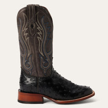 Load image into Gallery viewer, Stetson Men's Ozzy Ostrich Black Square Toe Boots 0503