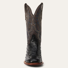 Load image into Gallery viewer, Stetson Men's Ozzy Ostrich Black Square Toe Boots 0503