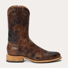 Load image into Gallery viewer, Stetson Men's Cash Zip Roper Oiled Cognac Round Toe Boots 3837