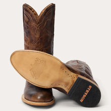 Load image into Gallery viewer, Stetson Men's Cash Zip Roper Oiled Cognac Round Toe Boots 3837