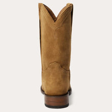 Load image into Gallery viewer, Stetson Men's Cash Zip Roper Tan Suede Round Toe Boots 4082