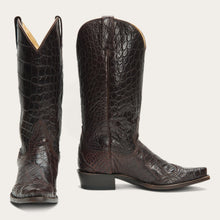 Load image into Gallery viewer, Stetson Women&#39;s Lola Brown American Alligator Snip Toe Boots 12-021-6118-4022 BR