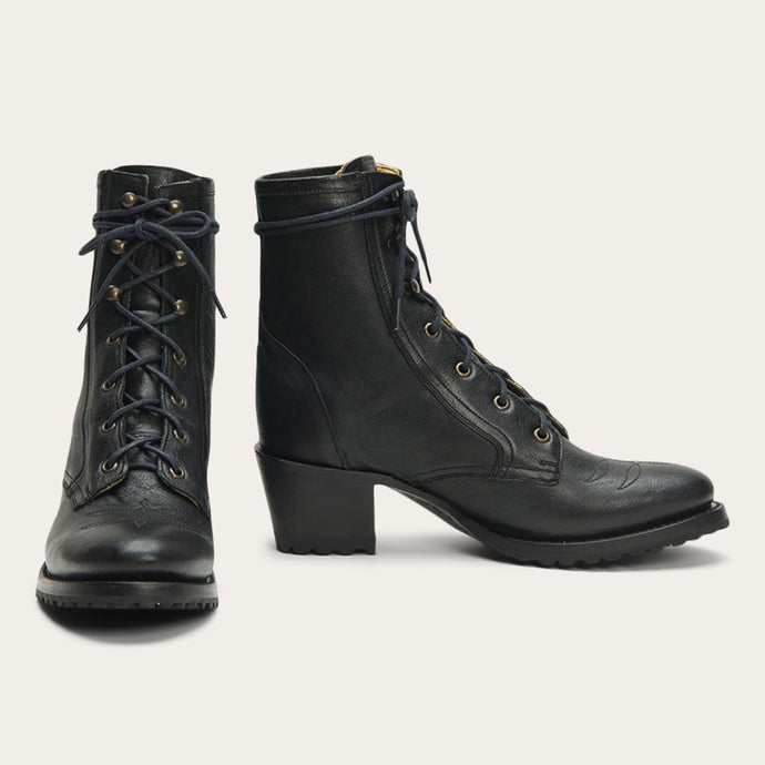 Stetson Women's Black Hattie Round Toe Boots 12-021-7501-1512 BL