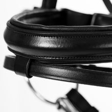 Load image into Gallery viewer, Equinavia Saga Dressage Crank Noseband Bridle &amp; Reins - Black E10005