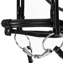 Load image into Gallery viewer, Equinavia Saga Padded Dressage Bridle &amp; Reins - Black E10006