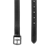 Load image into Gallery viewer, Equinavia Valkyrie Covered Dressage Stirrup Leathers - Black E16001