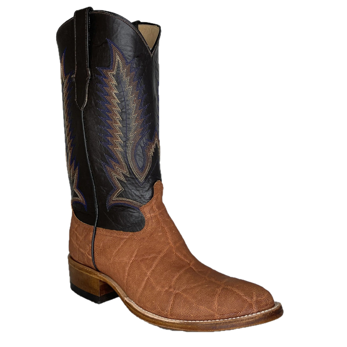 Cowtown Men's Genuine Tan Elephant Square Toe Boots 828