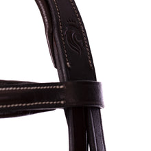 Load image into Gallery viewer, Equinavia Saga Fancy Stitched Figure 8 Bridle & Reins - Chocolate Brown E10008