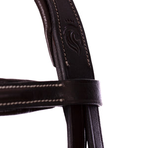 Equinavia Saga Fancy Stitched Figure 8 Bridle & Reins - Chocolate Brown E10008