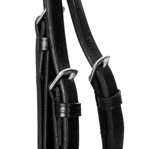 Equinavia Saga Dressage Crank Noseband Bridle & Reins - Black E10005