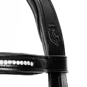 Equinavia Saga Dressage Crank Noseband Bridle & Reins - Black E10005