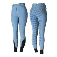 Load image into Gallery viewer, Equinavia Jessie Womens Denim Full Seat High Waist Breeches - Light Blue CP3680