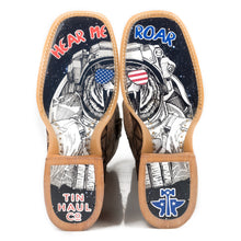 Load image into Gallery viewer, Tin Haul Men's Hanky Panky / Roar Blastoff Square Toe Boots 14-020-0007-0363 BR