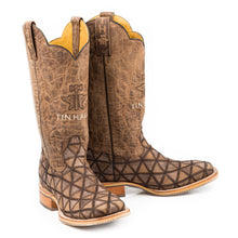 Load image into Gallery viewer, Tin Haul Men's Hanky Panky / Roar Blastoff Square Toe Boots 14-020-0007-0363 BR