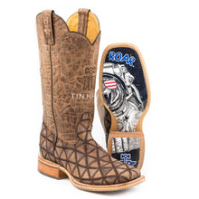 Load image into Gallery viewer, Tin Haul Men's Hanky Panky / Roar Blastoff Square Toe Boots 14-020-0007-0363 BR