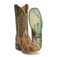 Load image into Gallery viewer, Tin Haul Women&#39;s Cactaplicity / Desert Moon Square Toe Boots 14-021-0007-1461 MU