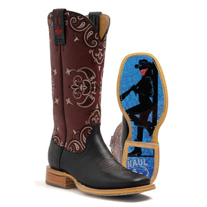 Tin Haul Women's Bandida / Wild Rag Square Toe Boots 14-021-0007-1447 BL