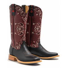 Load image into Gallery viewer, Tin Haul Women&#39;s Bandida / Wild Rag Square Toe Boots 14-021-0007-1447 BL