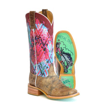 Load image into Gallery viewer, Tin Haul Women&#39;s Blooming Free / Retro Cowgirl Square Toe Boots 14-021-0007-1504 BR