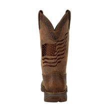 Load image into Gallery viewer, Durango Rebel Brown Distressed Flag Embroidery Western Boot DDB0314