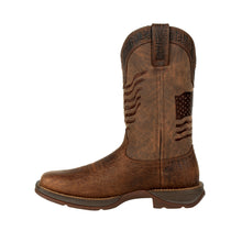 Load image into Gallery viewer, Durango Rebel Brown Distressed Flag Embroidery Western Boot DDB0314