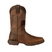 Load image into Gallery viewer, Durango Rebel Brown Distressed Flag Embroidery Western Boot DDB0314