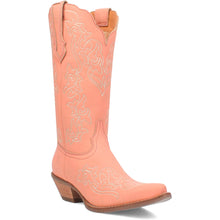 Load image into Gallery viewer, Dingo Women's Flirty N' Fun Peach Leather Narrow Toe Boot DI171