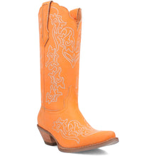 Load image into Gallery viewer, Dingo Women's Flirty N' Fun Orange Leather Narrow Toe Boot DI171