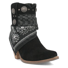 Load image into Gallery viewer, Dingo Women's Bandida Black Leather Narrow Toe Boot DI184