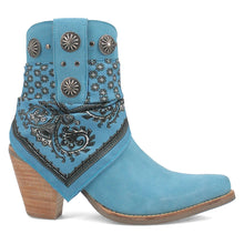 Load image into Gallery viewer, Dingo Women's Bandida Blue Leather Narrow Toe Boot DI184