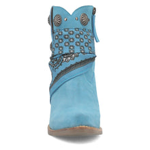 Load image into Gallery viewer, Dingo Women's Bandida Blue Leather Narrow Toe Boot DI184