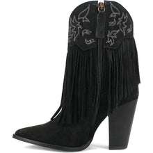 Load image into Gallery viewer, Dingo Women's Crazy Train Black Leather Snip Toe Boot DI185