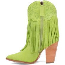 Load image into Gallery viewer, Dingo Women's Crazy Train Lime Leather Snip Toe Boot DI185