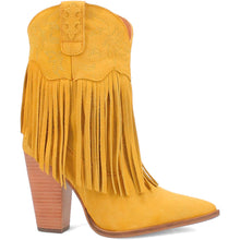 Load image into Gallery viewer, Dingo Women's Crazy Train Yellow Leather Snip Toe Boot DI185