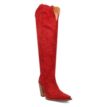 Load image into Gallery viewer, Dingo Women's Primadonna Suede Red Leather Snip Toe Boot DI2190