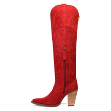Load image into Gallery viewer, Dingo Women's Primadonna Suede Red Leather Snip Toe Boot DI2190