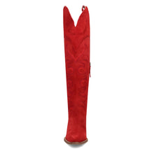 Load image into Gallery viewer, Dingo Women's Primadonna Suede Red Leather Snip Toe Boot DI2190